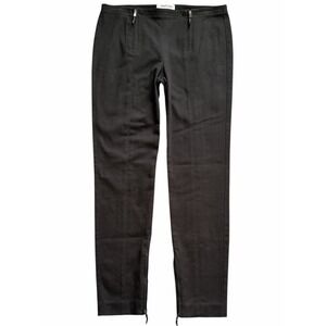 Kaufmanfranco Pants Womens 6 42 Black Silk Blend Skinny Ankle Zip Designer